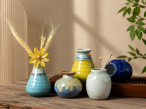 Hand-Painted Ceramic Decorative Vase Collection